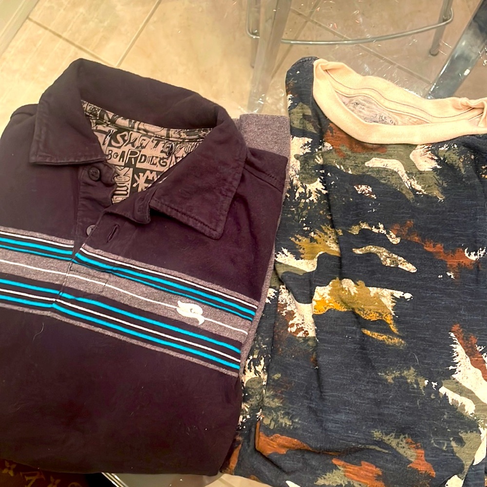 Tony Hawk long sleeves & lucky brand long sleeve camo
